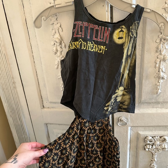 Vintage Upcycled Led Zeppelin Dress Size XS - Picture 2 of 3